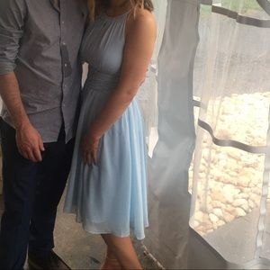 Azazie sky blue formal dress! Size 4!